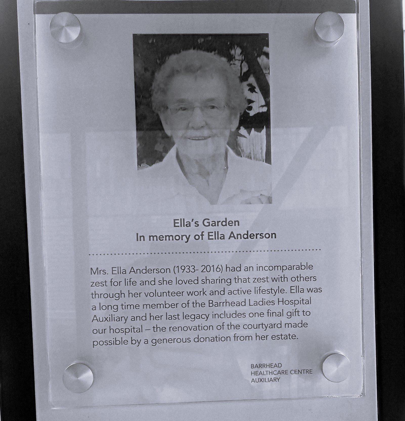 Ellas Garden Legacy Donation Barrhead